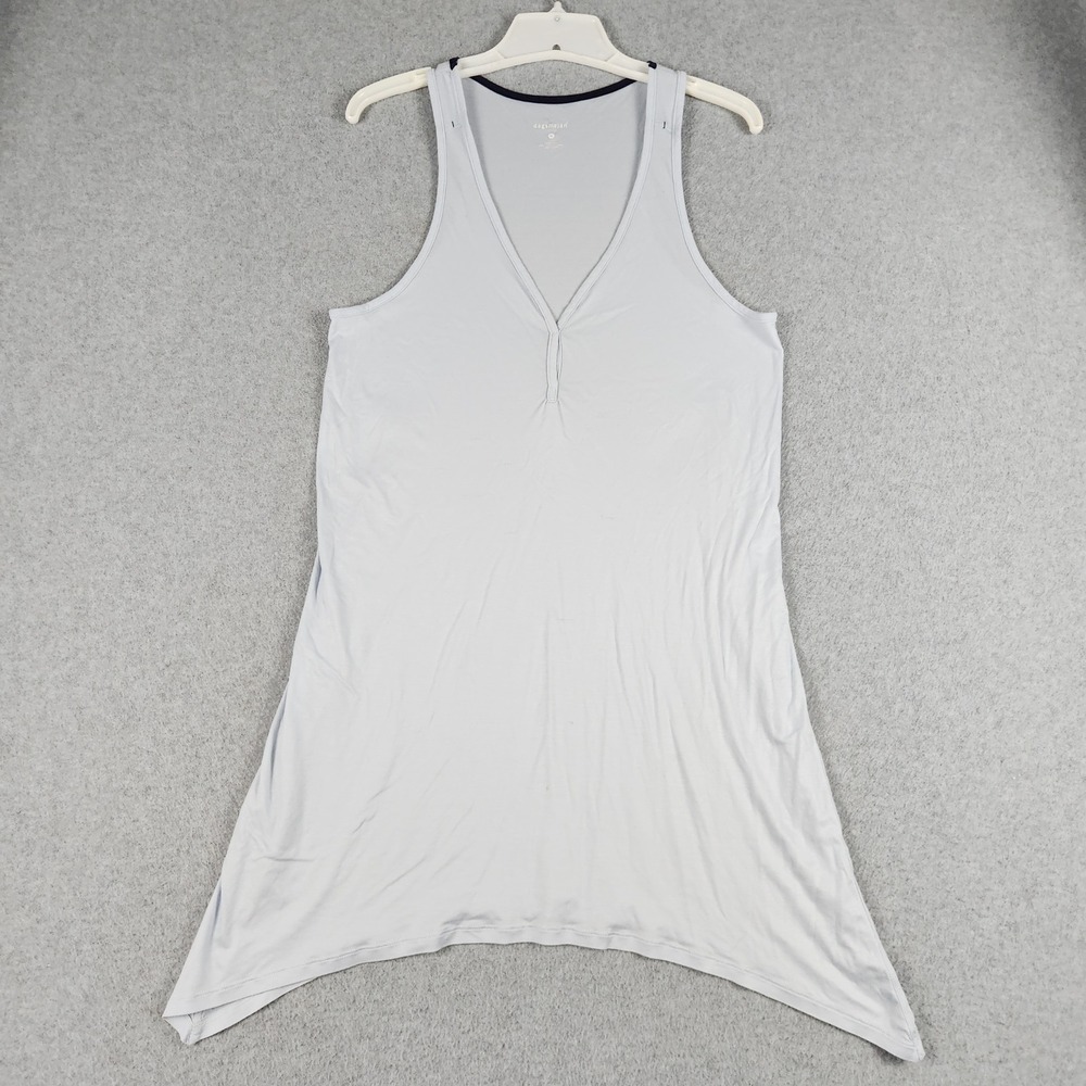 Dagsmejan Tunic Top Womens Medium Gray Sleeveless Performance Asymmetrical Hem
